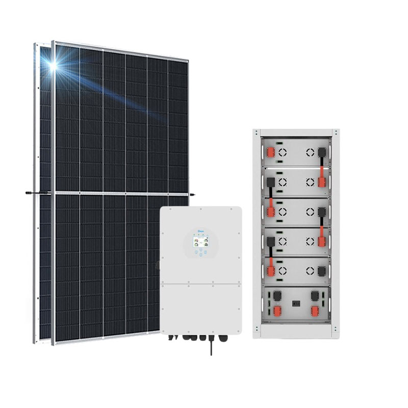 Sistema solar híbrido Sistema solar híbrido de almacenamiento doméstico de 30kw con batería de litio de alto voltaje-Koodsun