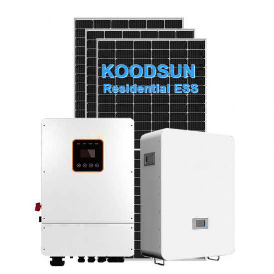 Sistema Solar híbrido casero del almacenamiento 40KW con el inversor de alto voltaje y la batería de litio-Koodsun
