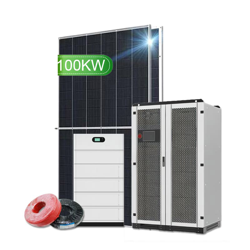 Sistema de energía solar híbrido de 100 KW con batería-Koodsun