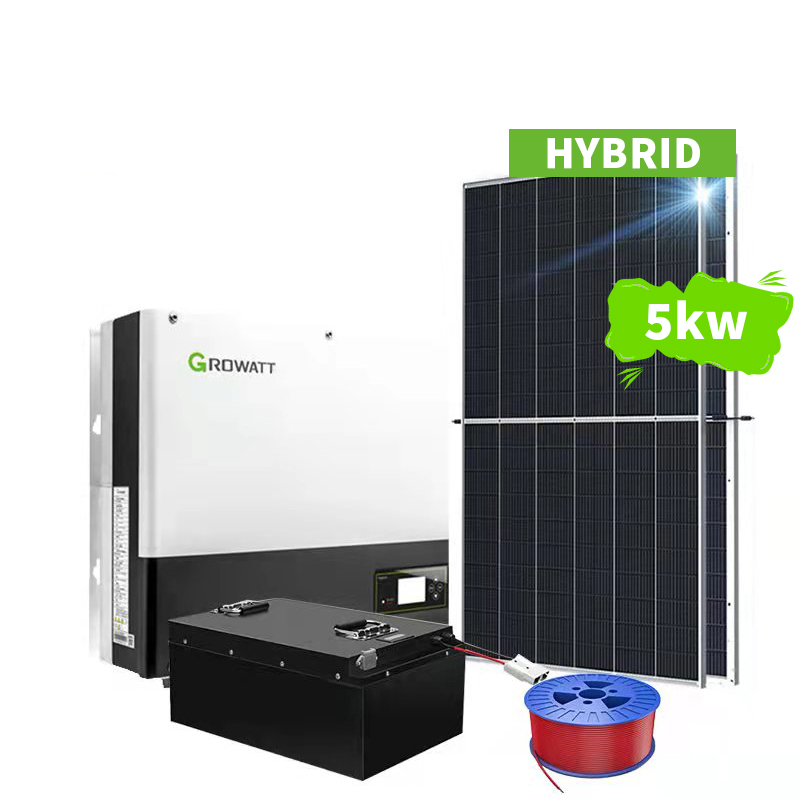 Sistema de energía solar Koodsun, sistema de energía solar híbrido de 5kw, 5kw para almacenamiento en el hogar-Koodsun