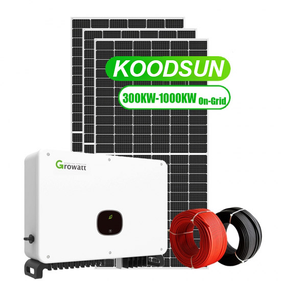 Sistema de energía solar conectado a la red de planta de energía solar KOODSUN 300KW 500KW 1MW-Koodsun