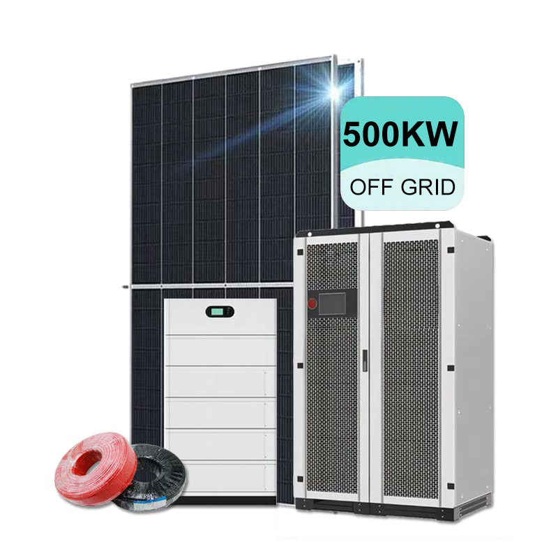 Sistema de energía solar fuera de la red 500KW para uso industrial Juego completo con batería-Koodsun