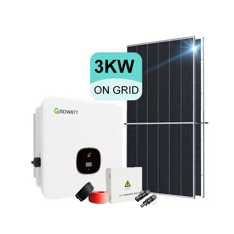 Sistema de paneles solares On Grid 3KW para uso doméstico Juego completo-Koodsun