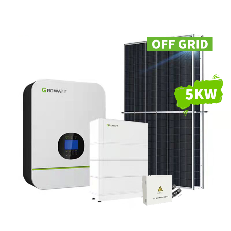 Sistema de energía solar para almacenamiento doméstico, sistema solar fuera de la red de 5kw-Koodsun