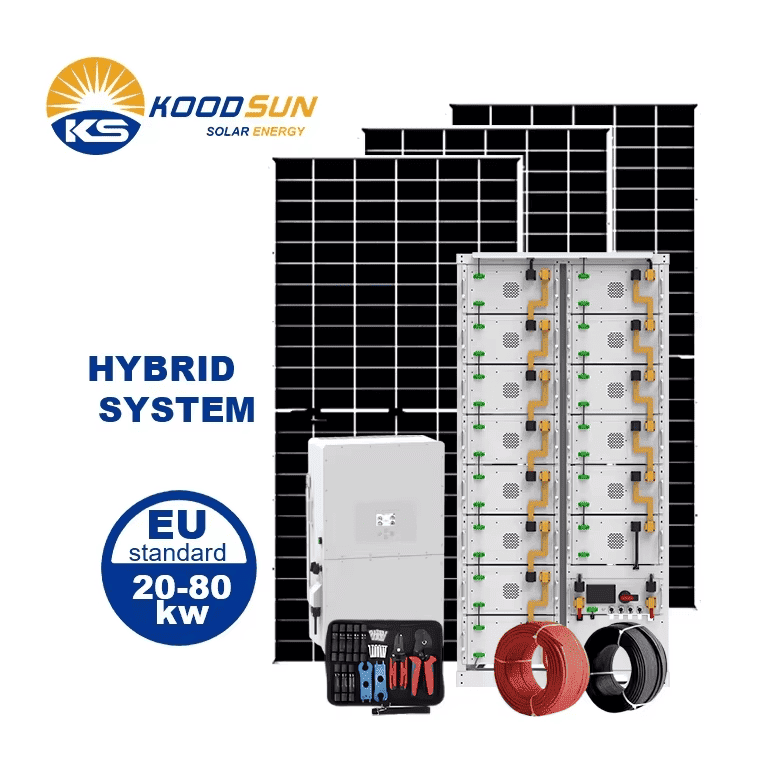 Solar 20kw 30kw 50kw 80kw Power System for Hotels & Resorts - Deye Hybrid Inverter | Silent Operation-Koodsun